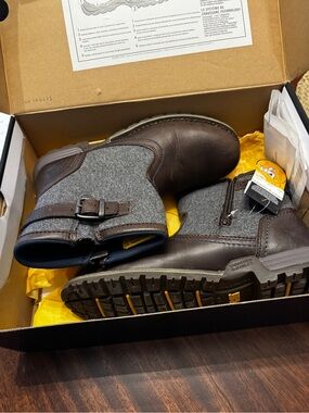 Caterpillar Brown and Gray Women's Steel Toe Work Boots - size 10 NWT